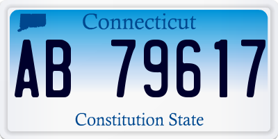 CT license plate AB79617