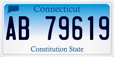 CT license plate AB79619