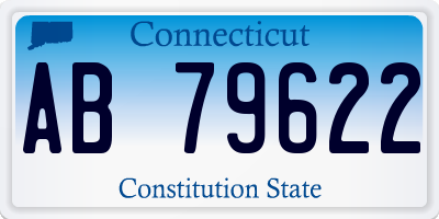 CT license plate AB79622