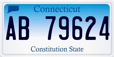 CT license plate AB79624