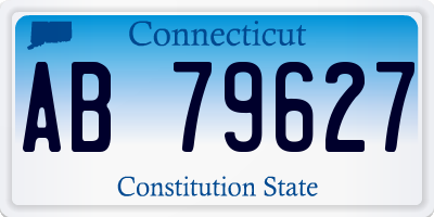 CT license plate AB79627