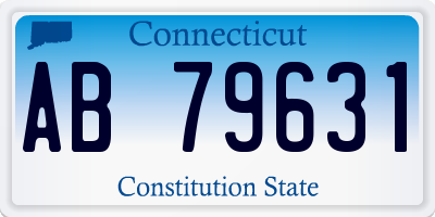 CT license plate AB79631