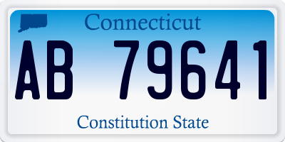 CT license plate AB79641