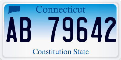 CT license plate AB79642