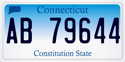 CT license plate AB79644