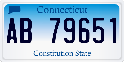 CT license plate AB79651