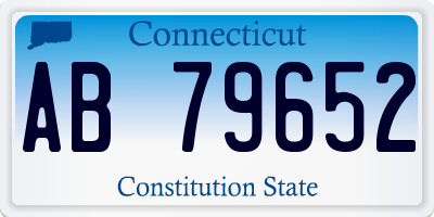 CT license plate AB79652