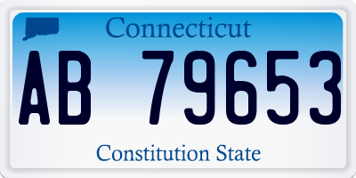 CT license plate AB79653