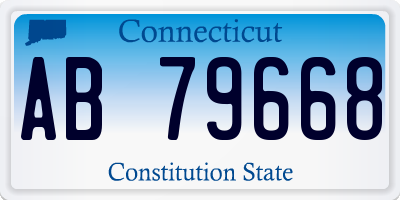 CT license plate AB79668