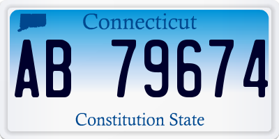 CT license plate AB79674