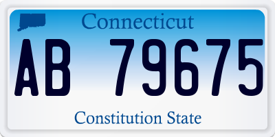 CT license plate AB79675