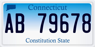 CT license plate AB79678