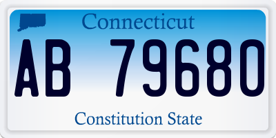 CT license plate AB79680