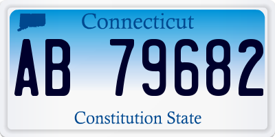 CT license plate AB79682