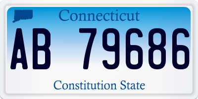 CT license plate AB79686
