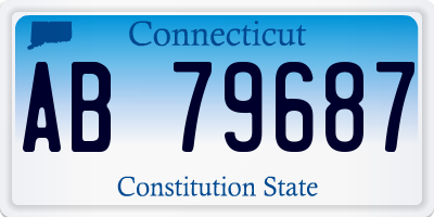 CT license plate AB79687