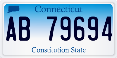 CT license plate AB79694