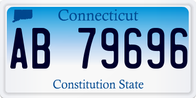 CT license plate AB79696