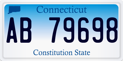 CT license plate AB79698