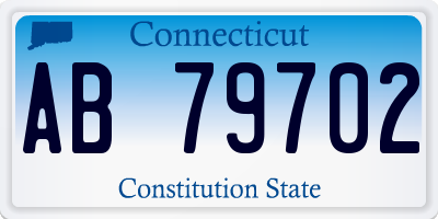 CT license plate AB79702