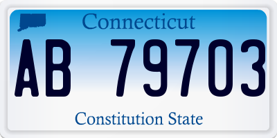 CT license plate AB79703