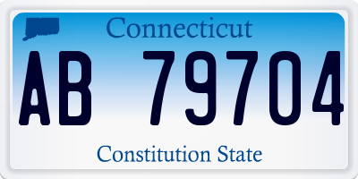 CT license plate AB79704