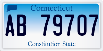 CT license plate AB79707