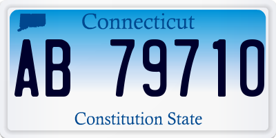 CT license plate AB79710