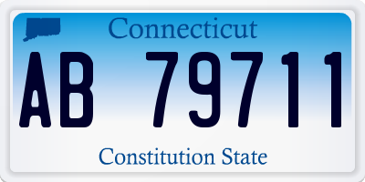 CT license plate AB79711