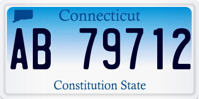 CT license plate AB79712