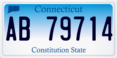 CT license plate AB79714