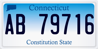 CT license plate AB79716