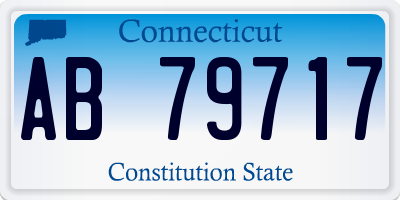 CT license plate AB79717