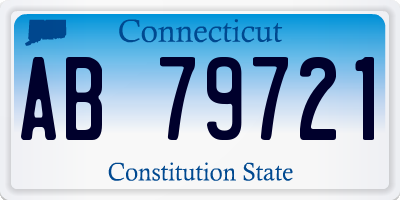 CT license plate AB79721