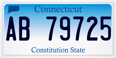 CT license plate AB79725