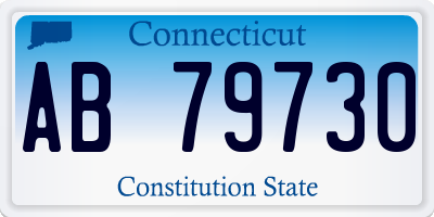 CT license plate AB79730