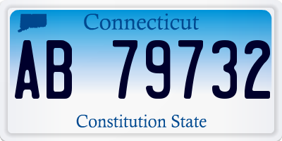 CT license plate AB79732