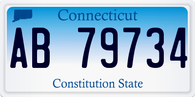 CT license plate AB79734