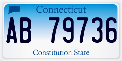 CT license plate AB79736