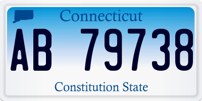CT license plate AB79738