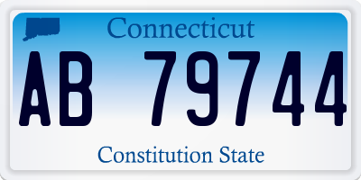 CT license plate AB79744