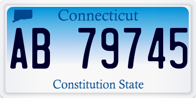 CT license plate AB79745