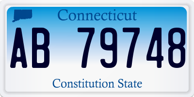 CT license plate AB79748