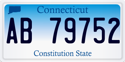 CT license plate AB79752