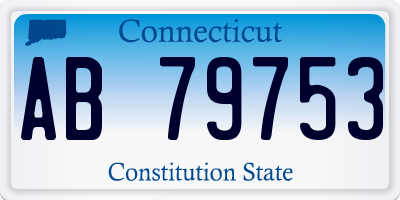 CT license plate AB79753