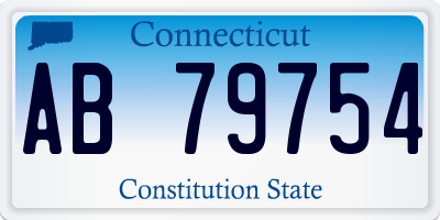 CT license plate AB79754