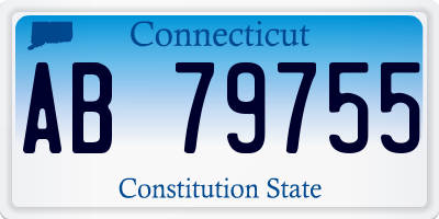 CT license plate AB79755