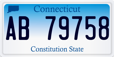 CT license plate AB79758