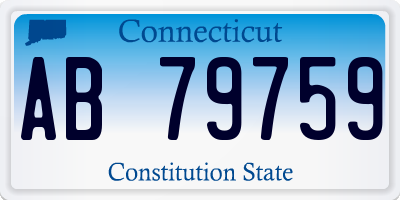 CT license plate AB79759