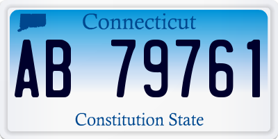 CT license plate AB79761
